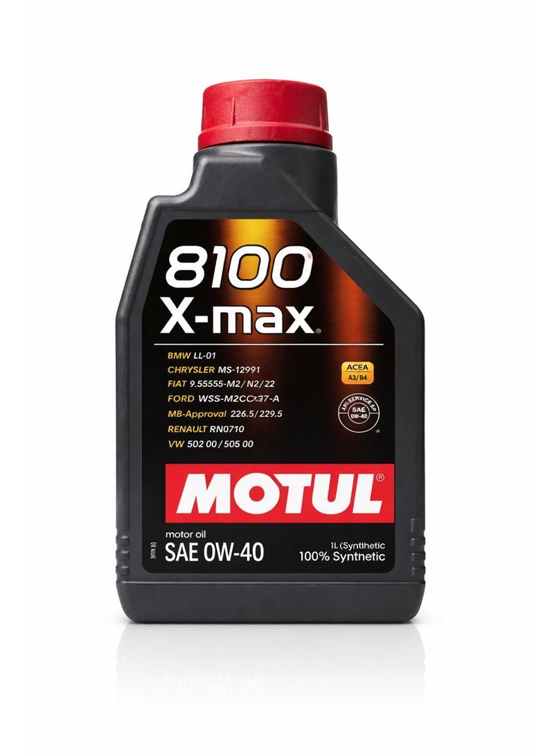 زيت محرك موتول 8100 X-Max 0W-40 سينثيتيك كامل — 1 لتر